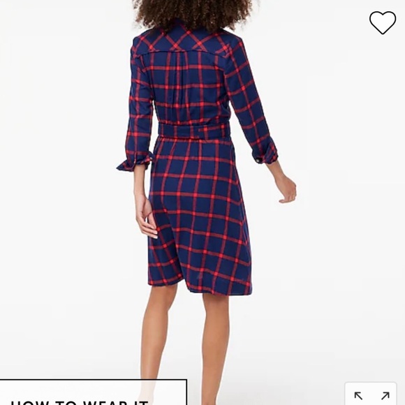 NWT J Crew Tie Waist Flannel Shirtdress 😍🤩 - Picture 2 of 16